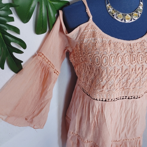 Vivid Importers Cold Shoulder Boho Dress - Picture 4 of 7